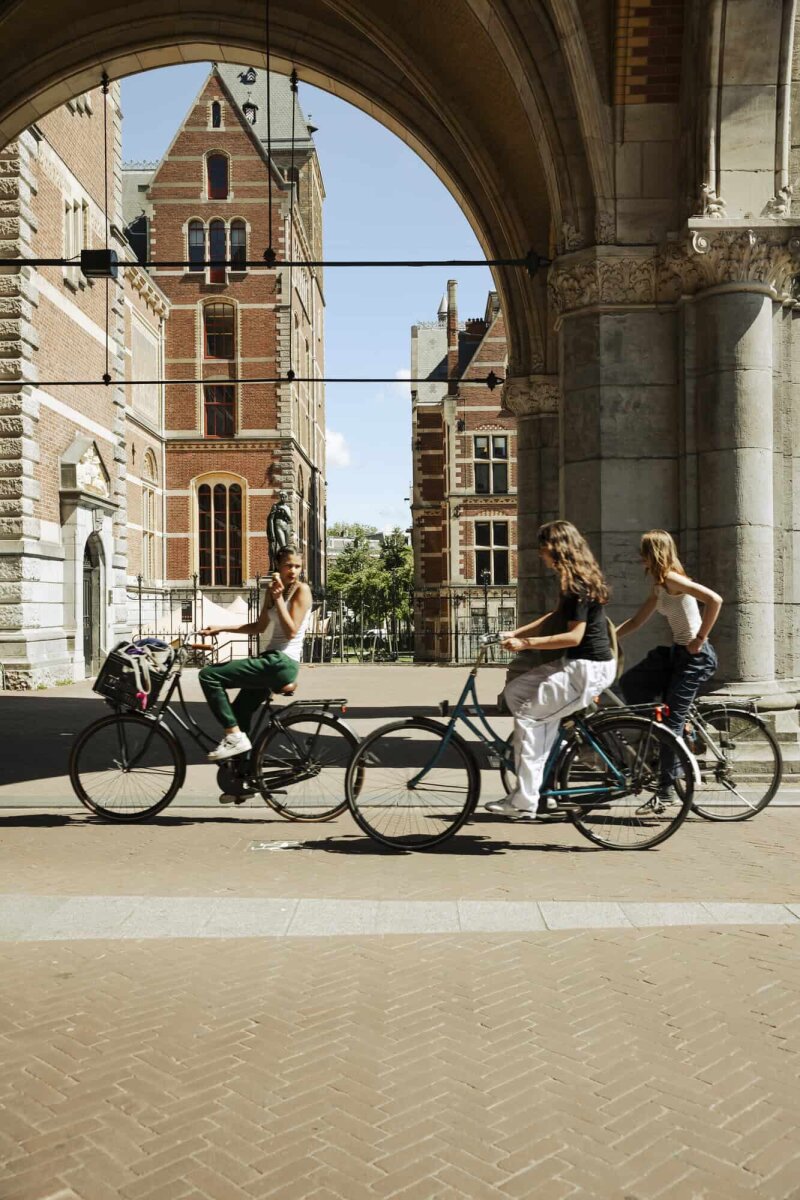 Bikes in front of Rijksmuseum, Amsterdam.