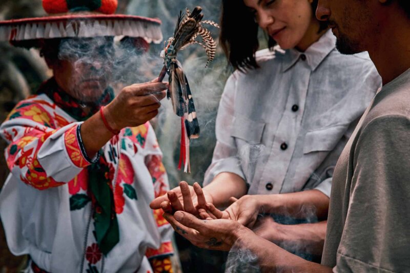 Ritual being performed.